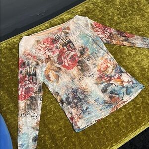 Floral Long Sleeve Women's Top